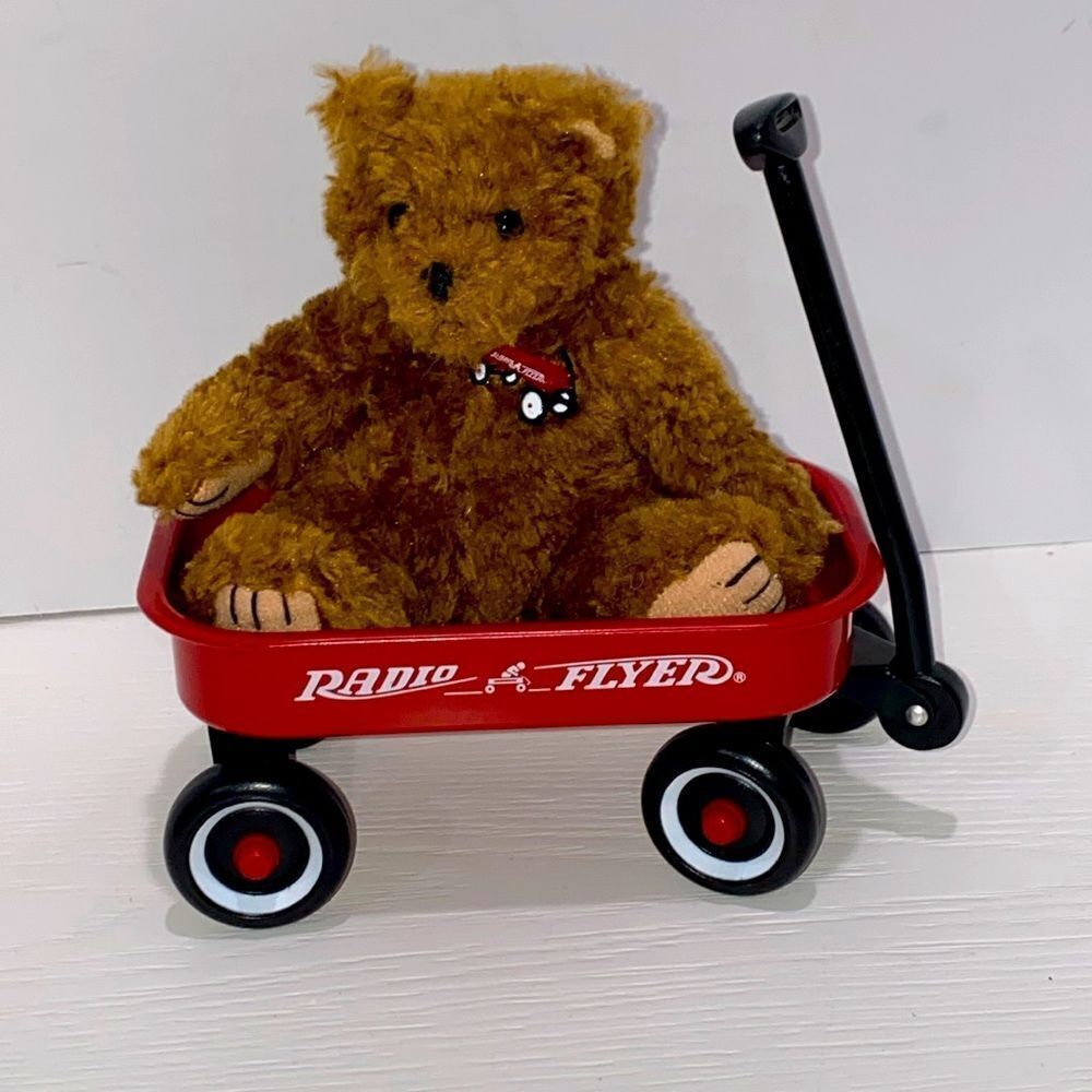 Vintage Radio Flyer Little Red Wagon Friends #11 w/ Teddy Bear "Grizz"